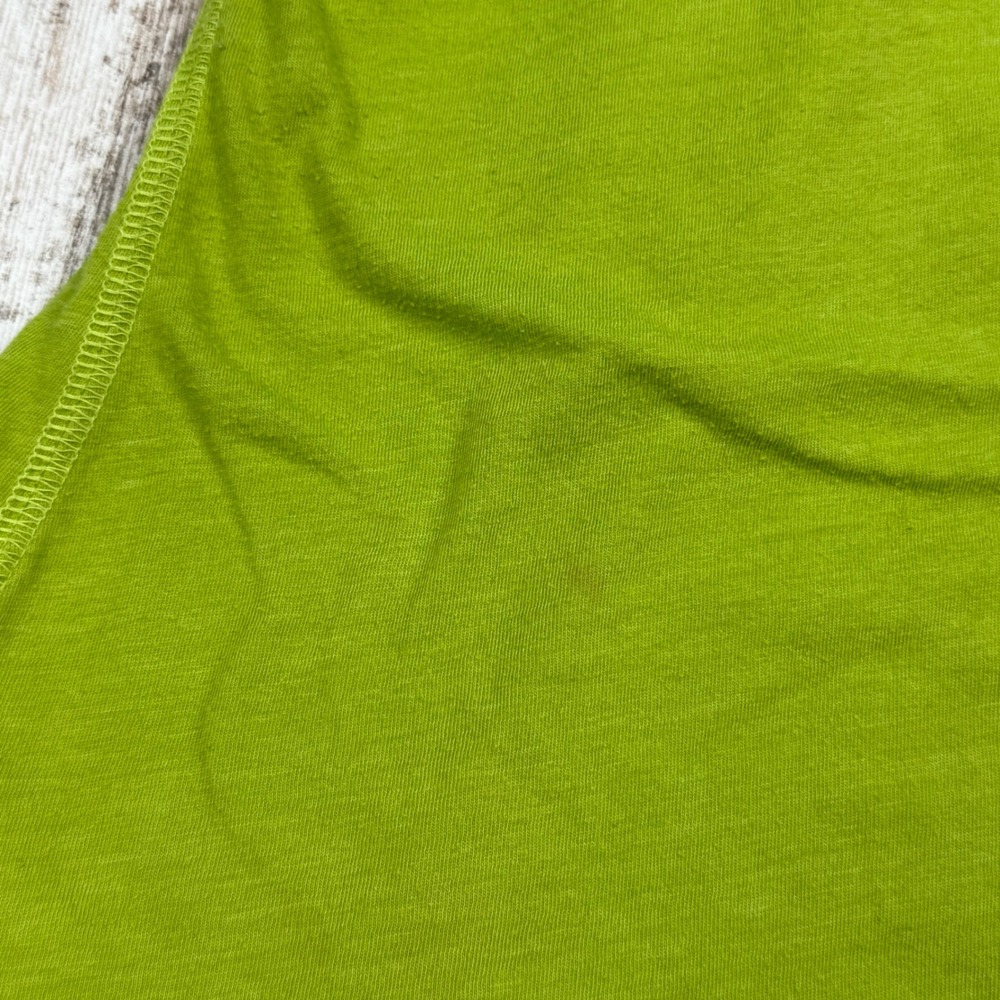 TRUE VTG Y2K Hollister Green Babydoll Top Sz L Cap Sleeve Empire Waist Bell Swan - Picture 9 of 11